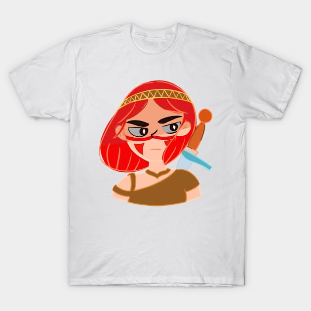 Girl with Sword T-Shirt by Tokopagi